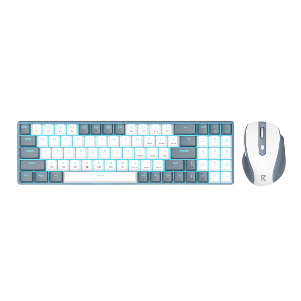 Redragon BS8772 Wireless Keyboard and Mouse Combo – Grey/White