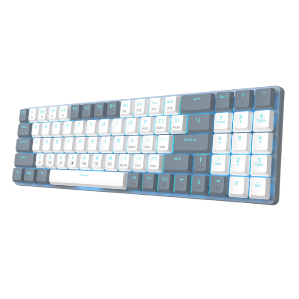 Redragon BS8772 Wireless Keyboard and Mouse Combo – Grey/White