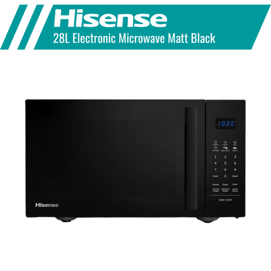 Hisense 28L Electronic Microwave Matt Black