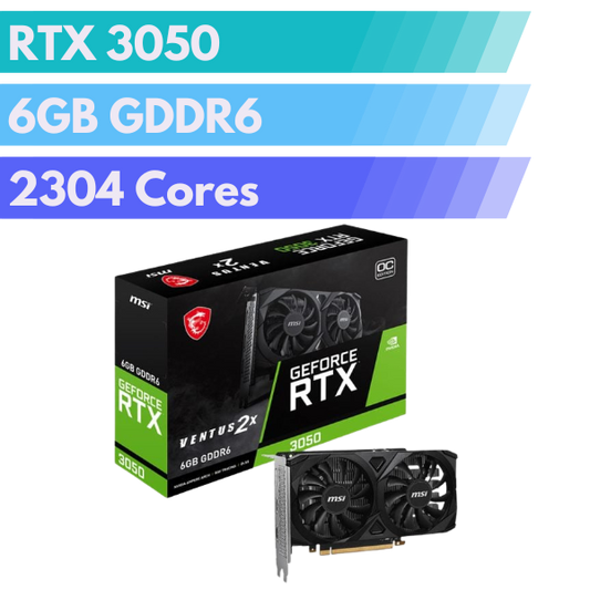 MSI Nvidia GeForce RTX 3050 Ventus 2X 6G OC