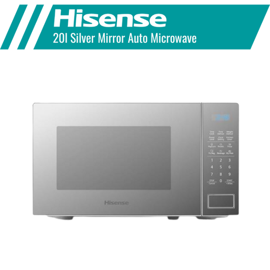Hisense 20L Silver Mirror Auto Microwave