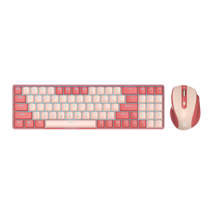 Redragon BS8772 Wireless Keyboard and Mouse Combo – Red/Pink
