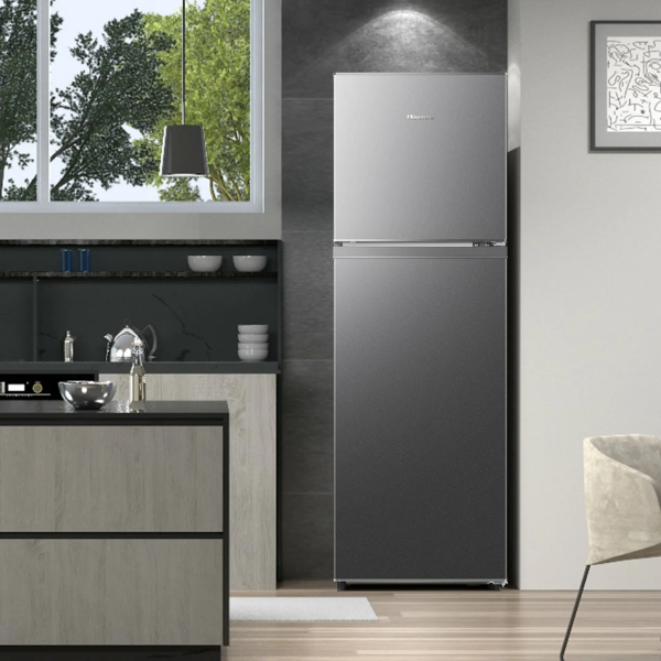 Hisense 154L Top Freezer Fridge Titanium Silver