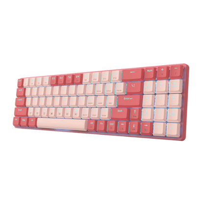 Redragon BS8772 Wireless Keyboard and Mouse Combo – Red/Pink