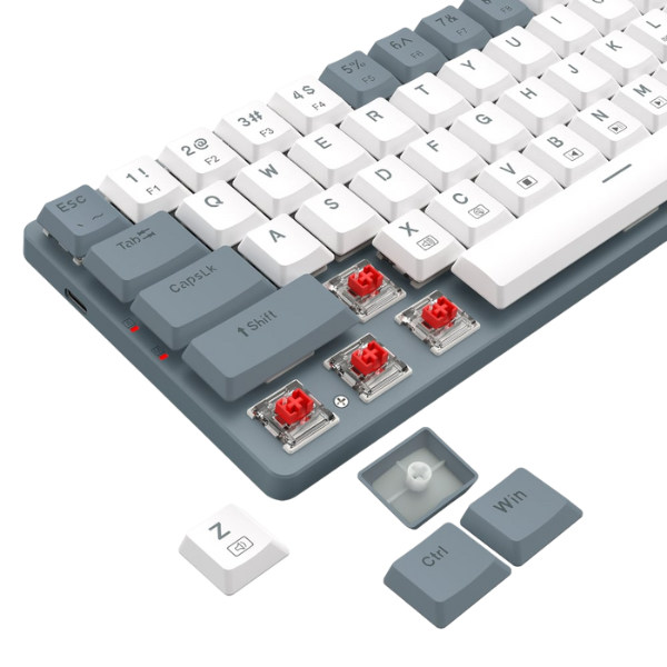 Redragon BS8772 Wireless Keyboard and Mouse Combo – Grey/White