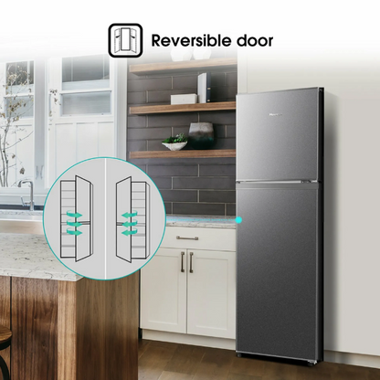 Hisense 154L Top Freezer Fridge Titanium Silver