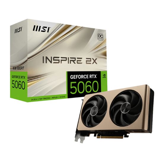 Picture of MSI GeForce RTX 5060 8G INSPIRE 2X OC Graphics Card – Gold