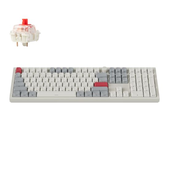 Picture of Keychron Q6 Max QMK/VIA Wireless Custom Mechanical Keyboard OSA Gateron Red Jupiter Switches - Shell White