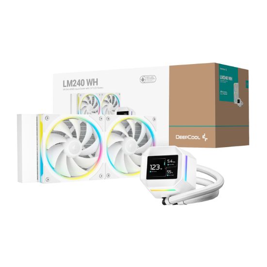Picture of DeepCool LM240 ARGB 240mm AiO CPU Liquid Cooler - White