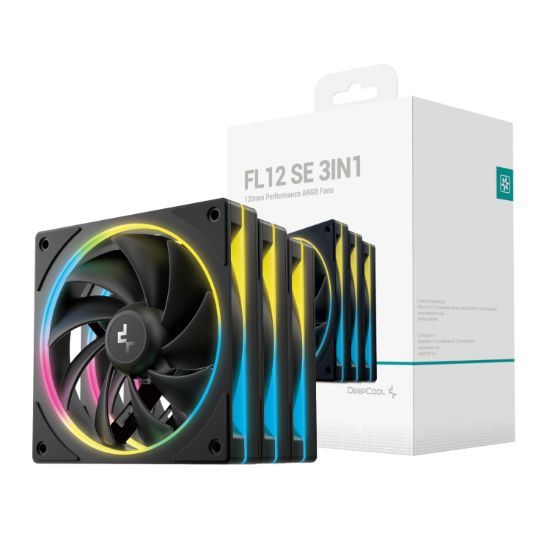 Picture of DeepCool FL12 SE 3-in-1 ARGB 120mm Fan Pack - Black