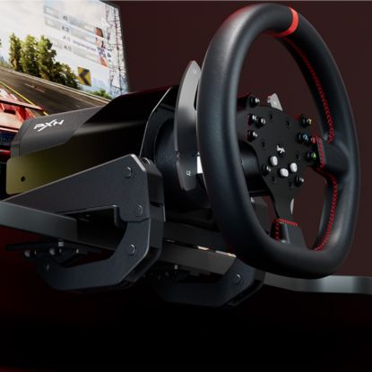 Picture of PXN V10 Ultra 270/900° 3.2nm Direct Drive USB Steering Wheel with Hall Effect Dual Pedals