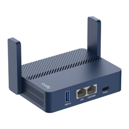 Picture of Cudy AX3000 2.5G Wi-Fi 6 Mini VPN Travel Router - Navy Blue