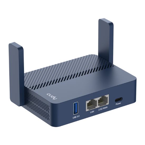 Picture of Cudy AX3000 2.5G Wi-Fi 6 Mini VPN Travel Router - Navy Blue