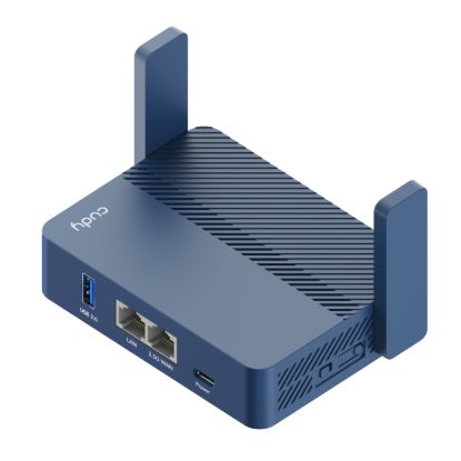 Picture of Cudy AX3000 2.5G Wi-Fi 6 Mini VPN Travel Router - Navy Blue