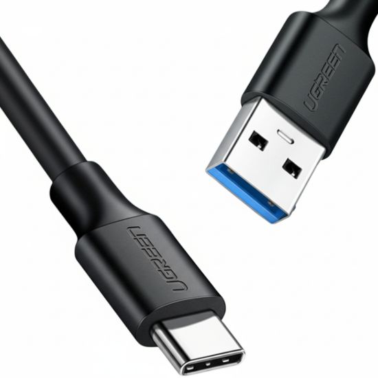 Picture of UGREEN Type-C to USB-A 3.0 Cable 1.5m – Fast Charging 3A, 5Gbps Sync – Black