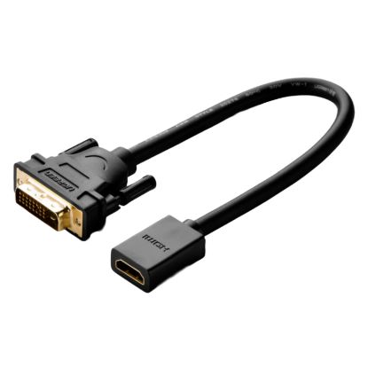 Picture of UGREEN DVI to HDMI Cable Adapter 15cm | Male to Female | 1080p Full HD – Black