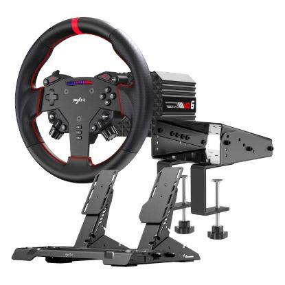 Picture of PXN VD6 Direct Drive Sim Racing Wheel | PD-HM Dual Pedal | Z9 Clamp Bundle