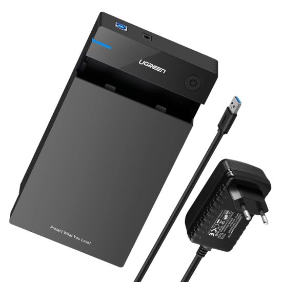 Picture of UGREEN 3.5" SATA Hard Drive USB 3.0 Enclosure 5Gbps – Black