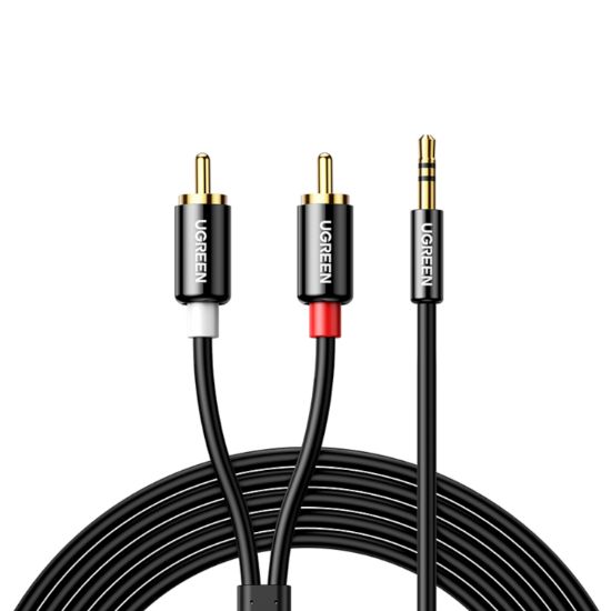 Picture of UGREEN AV116 RCA to AUX 3.5mm Audio Cable 1M - Black