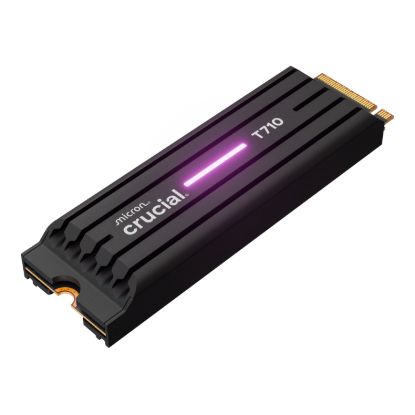 Picture of Crucial T710 1TB M.2 NVMe Gen5 NAND SSD with Heatsink