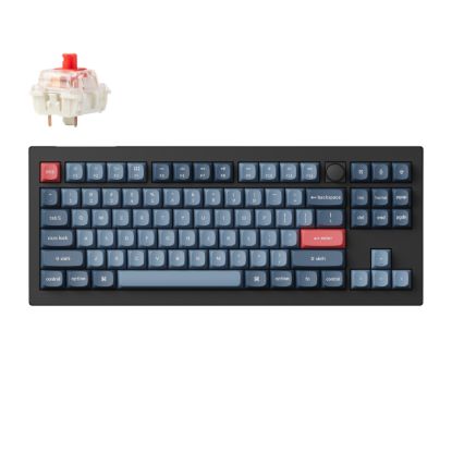 Picture of Keychron V3 Max QMK/VIA 80% Wireless Custom Mechanical Keyboard (Red Switch) – Carbon Black