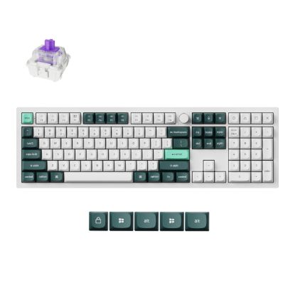 Picture of Keychron Q6 HE QMK Full-size Wireless Custom Mechanical Keyboard (Nebula Switch) – Shell White