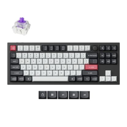 Picture of Keychron Q3 HE QMK 80% Wireless Custom Mechanical Keyboard (Nebula Switch) – Carbon Black