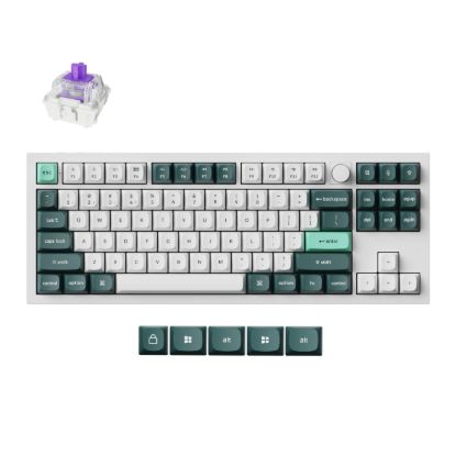 Picture of Keychron Q3 HE QMK 80% Wireless Custom Mechanical Keyboard (Nebula Switch) - Shell White