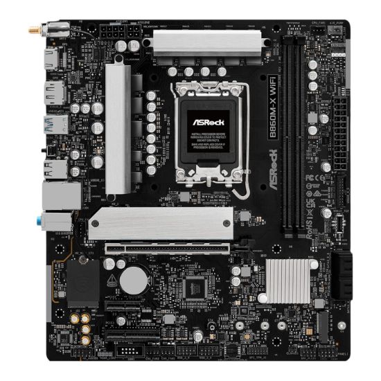 Picture of ASRock B860M-X Micro ATX DDR5 Motherboard (PCIe 5 and Wi-Fi 6E)