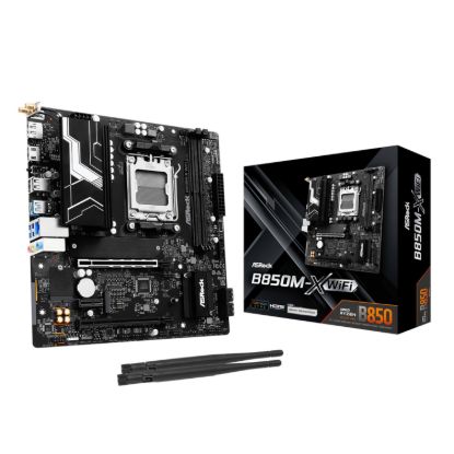 Picture of ASRock B850M-X WiFi AM5 Micro ATX Motherboard (DDR5, PCIe 5.0, Wi-Fi 6E)