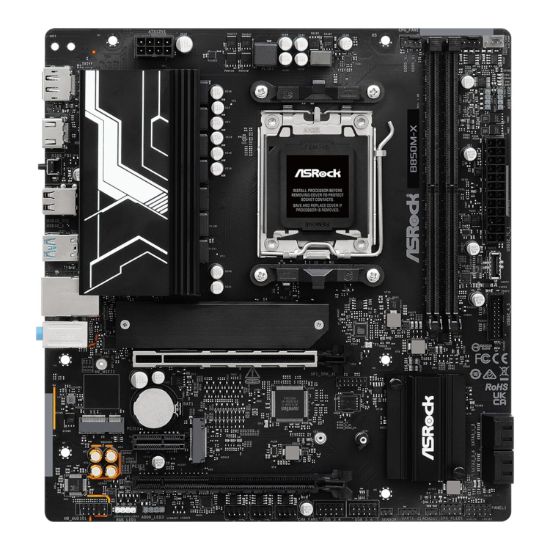 Picture of ASRock B850M-X WiFi AM5 Micro ATX Motherboard (DDR5, PCIe 5.0, Wi-Fi 6E)