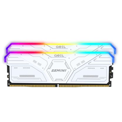 Picture of GeiL Gemini RGB 32GB KIT(2X16GB) 6000MHz DDR5 Desktop Gaming Memory - White