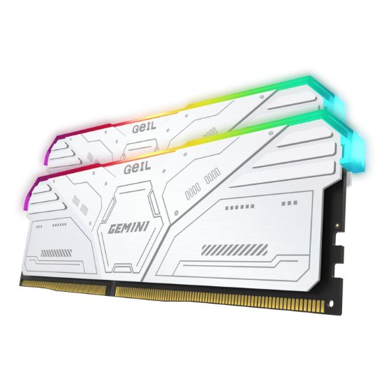 Picture of Geil Gemini RGB 64GB KIT(2X32GB) 6000MHz DDR5 Desktop Gaming Memory - White