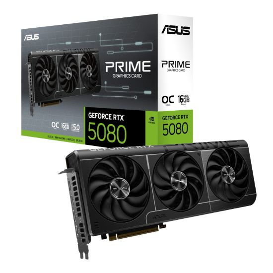 Picture of ASUS PRIME GeForce RTX 5080 16GB OC Edition GDDR7 Graphics Card