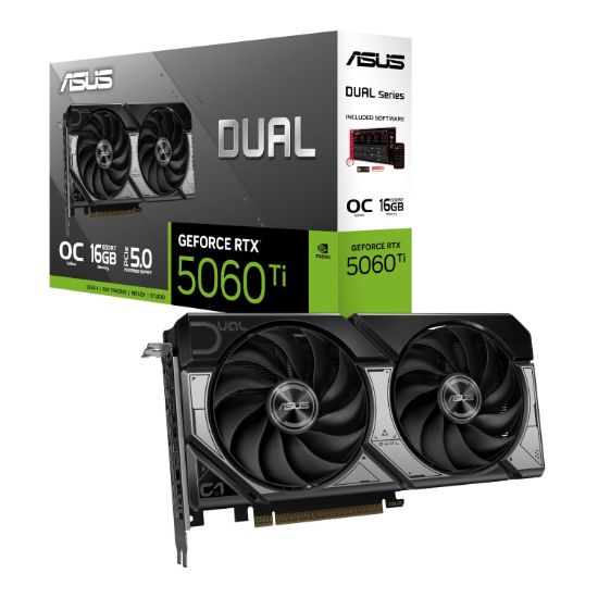 Picture of ASUS Dual GeForce RTX 5060 Ti OC Edition 16GB GDDR7 Graphics Card