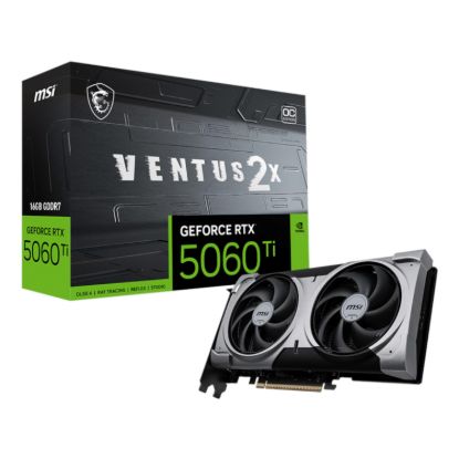 Picture of MSI GeForce RTX 5060 Ti VENTUS 2X OC PLUS 16GB GDDR7 Graphics Card