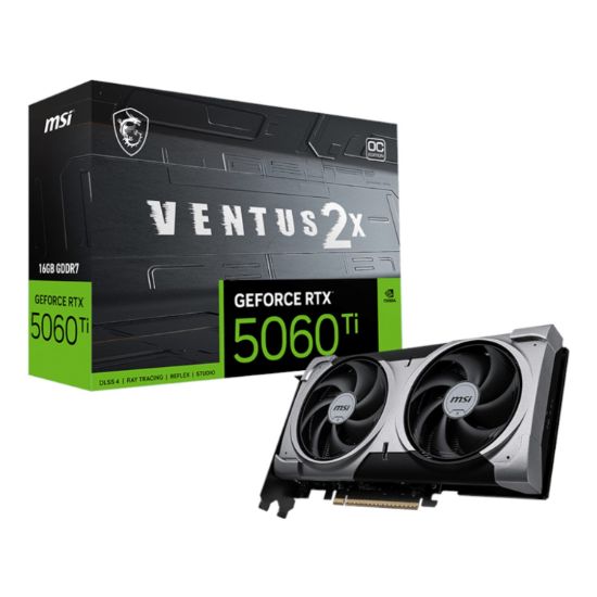 Picture of MSI GeForce RTX 5060 Ti VENTUS 2X OC PLUS 16GB GDDR7 Graphics Card