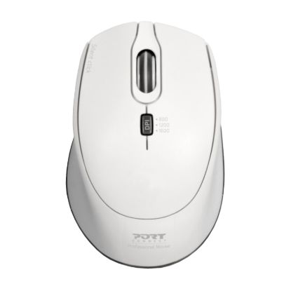 Picture of Port Connect Silent 1600DPI 3 Button Wireless Mouse - White