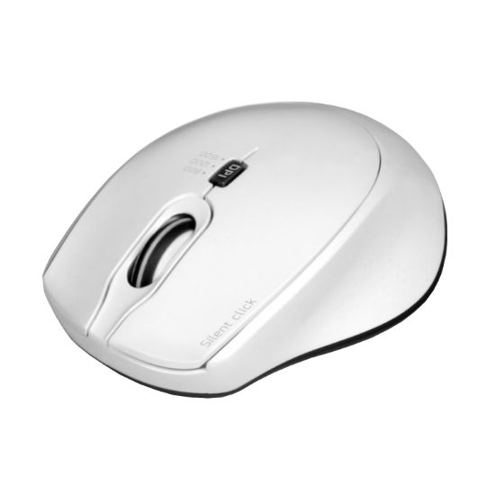 Picture of Port Connect Silent 1600DPI 3 Button Wireless Mouse - White