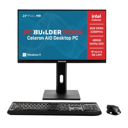 Picture of PCBuilder FUSION 24″ Intel Celeron G6900 Windows 11 AiO Desktop PC