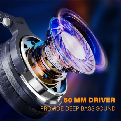 Picture of Oneodio Pro 10 Professional Wired Over Ear DJ and Studio Monitoring Headphones - Dark Blue