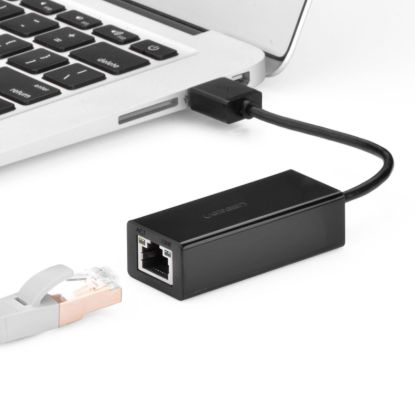 Picture of UGREEN CR110 Ethernet Adapter | USB 2.0 to RJ45 - Black