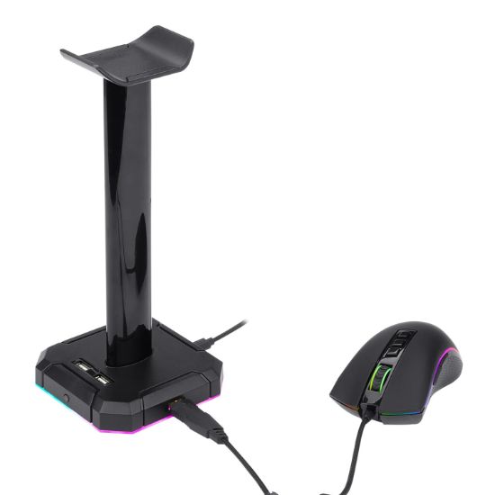 Picture of Redragon HA300 Scepter Pro RGB Headset Stand with USB Hub (4 x USB 2.0, RGB Lighting)