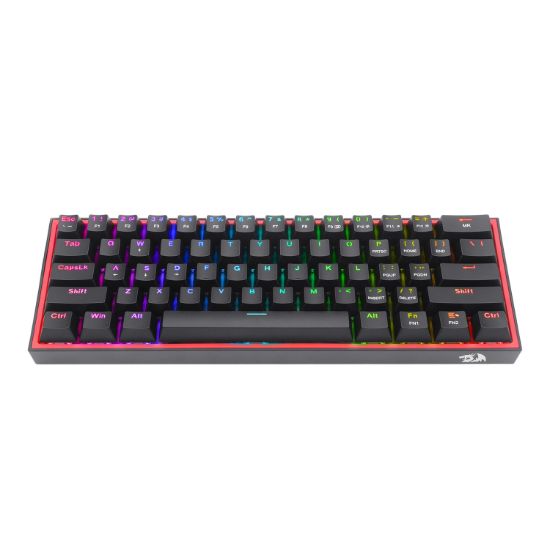 Picture of Redragon K616 FIZZ Pro 61-Key RGB Mechanical Gaming Keyboard – Black (60%, RGB, Wireless/Wired, Hot-Swappable)