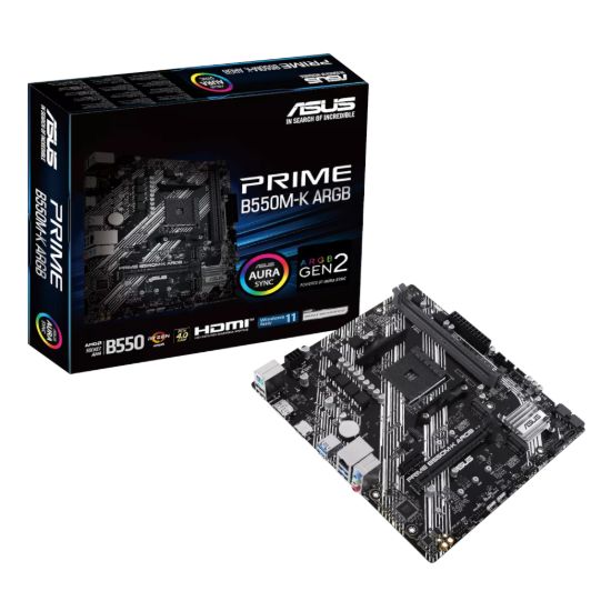 Picture of Asus PRIME B550M-K ARGB AM4 M-ATX Motherboard