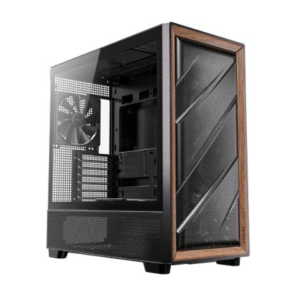 Picture of Antec FLUX ATX WOOD Mid Tower Gaming Chassis – Black