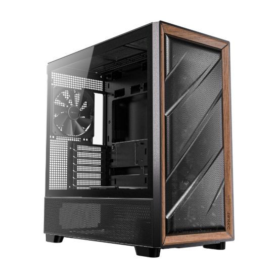 Picture of Antec FLUX ATX WOOD Mid Tower Gaming Chassis – Black