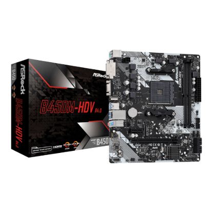 Picture of ASRock B450M-HDV R4.0 AMD AM4 M-ATX Motherboard
