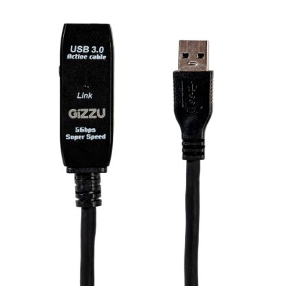 Picture of Gizzu USB 3.0 Active Extension Cable 5m - Black
