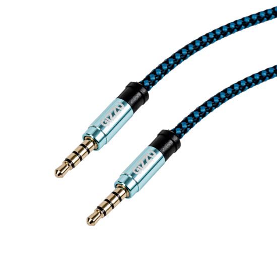 Picture of Gizzu 3.5mm AUX Cable 1.5m - Black/Blue
